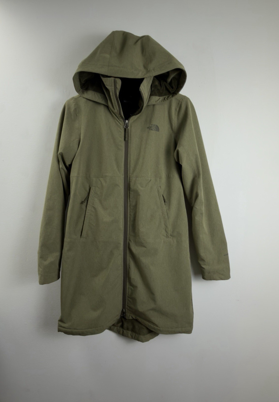 The North Face X8504 Women's Green Shelbe Raschel Parka With Hood Size M